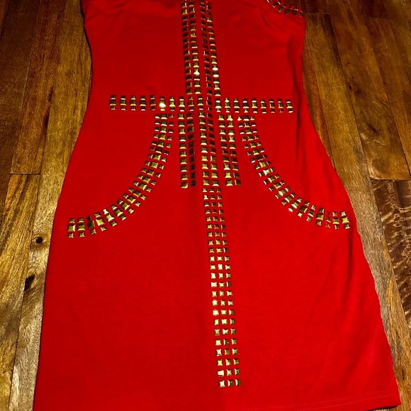 Party Dress red and gold Hera size medium Brand new with tags - Picture 5 of 9